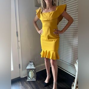 Sexy classy yellow dress